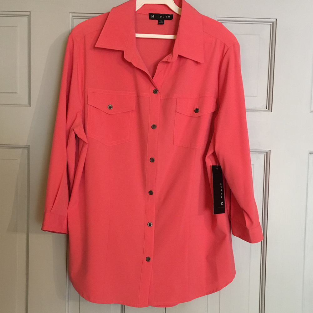 NEW~Coral Tunic Length Blouse***REDUCED PRICE***